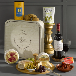 Irish Cheese & Charcuterie Cheese Board With Wine image